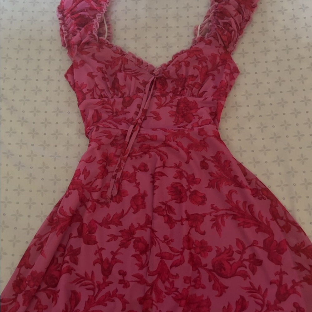 Urban Outfitters Pink and Red Floral Top